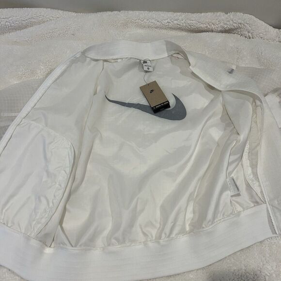 NWT‎ Nike Sportswear Woven Varsity Bomber Jacket DV7972-100 Women's Size Medium - Picture 8 of 8